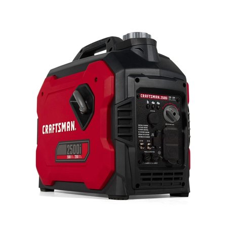 Craftsman Portable and Inverter Generator, Gasoline, 2,200 W Rated, 2,500 W Surge, Recoil Start, 120V AC C001025